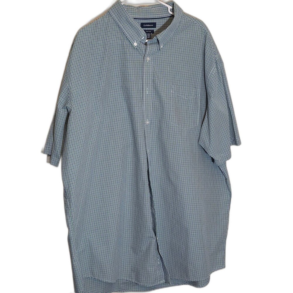 croft & barrow Green and Blue Checked Button-Down Shirt